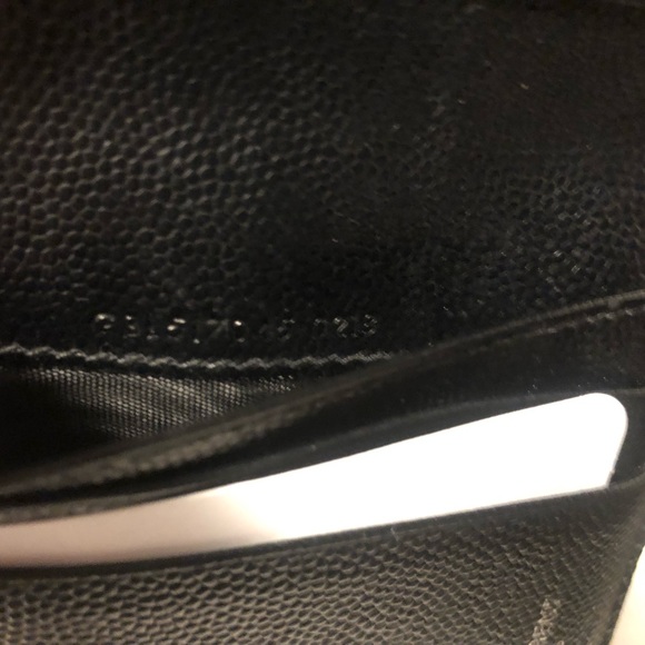 Authentic YSL Yves Saint Laurent Black Silver Bi Fold Small Wallet - Picture 13 of 16